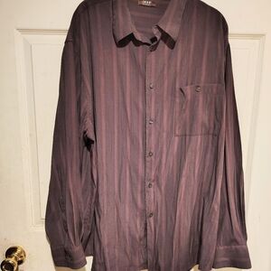 JBXR Men's Size XL Purple Striped Button-Up Shirt